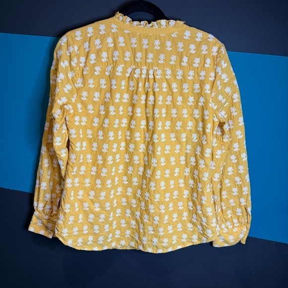 Talbots Yellow Ruched Long Sleeve Blouse - Picture 5 of 11